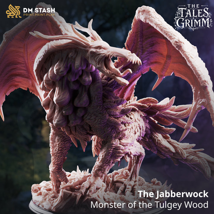 The Jabberwock - Monster of the Tulgey Wood by DM Stash; supplied unpainted in gray resin