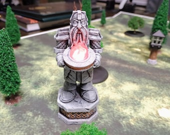 Dwarven statue with LED