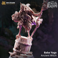 Baba Yaga Ancient Witch by DM Stash, creator render; supplied unpainted in gray resin