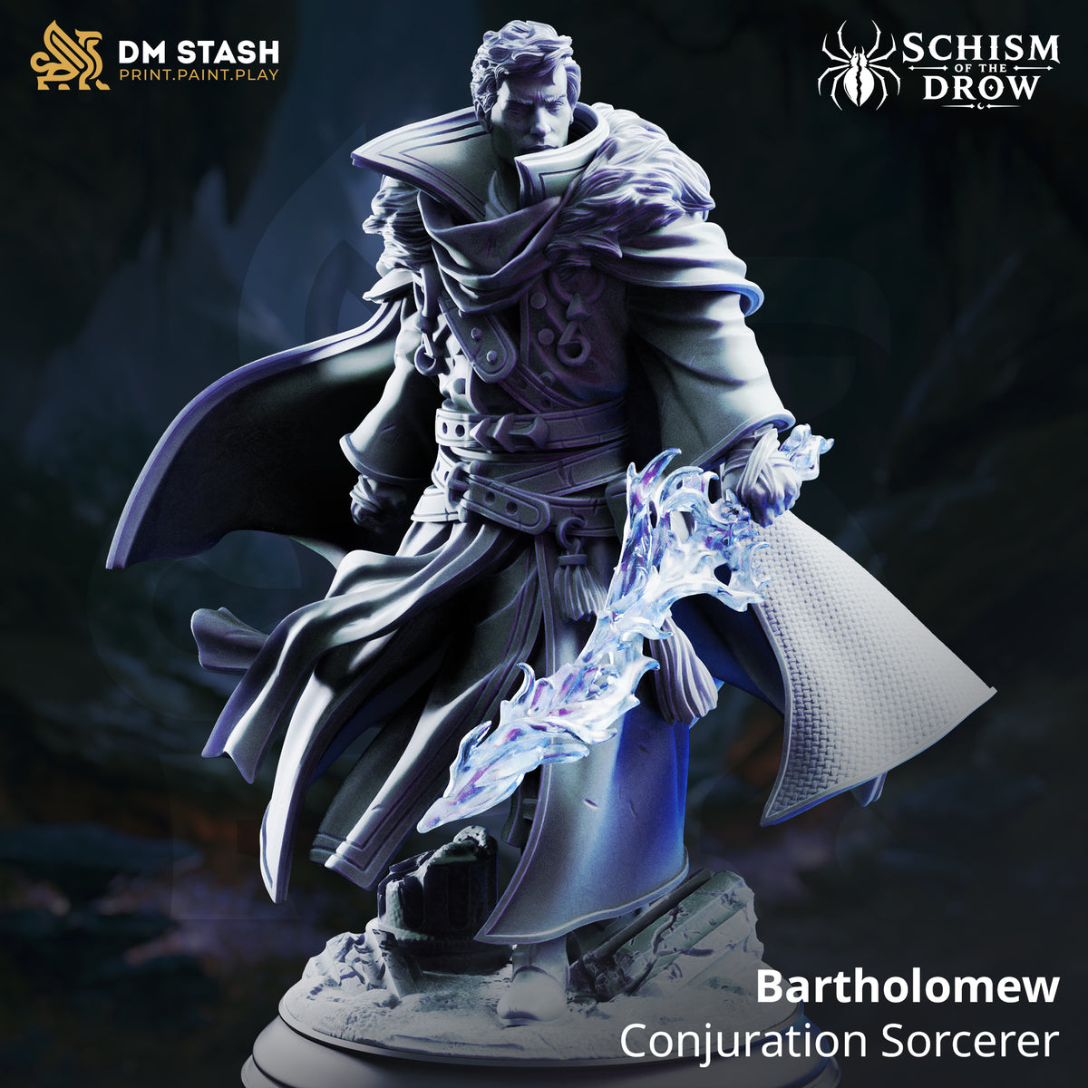 Bartholomew - Conjuration Sorcerer by DM Stash; supplied unpainted in gray resin