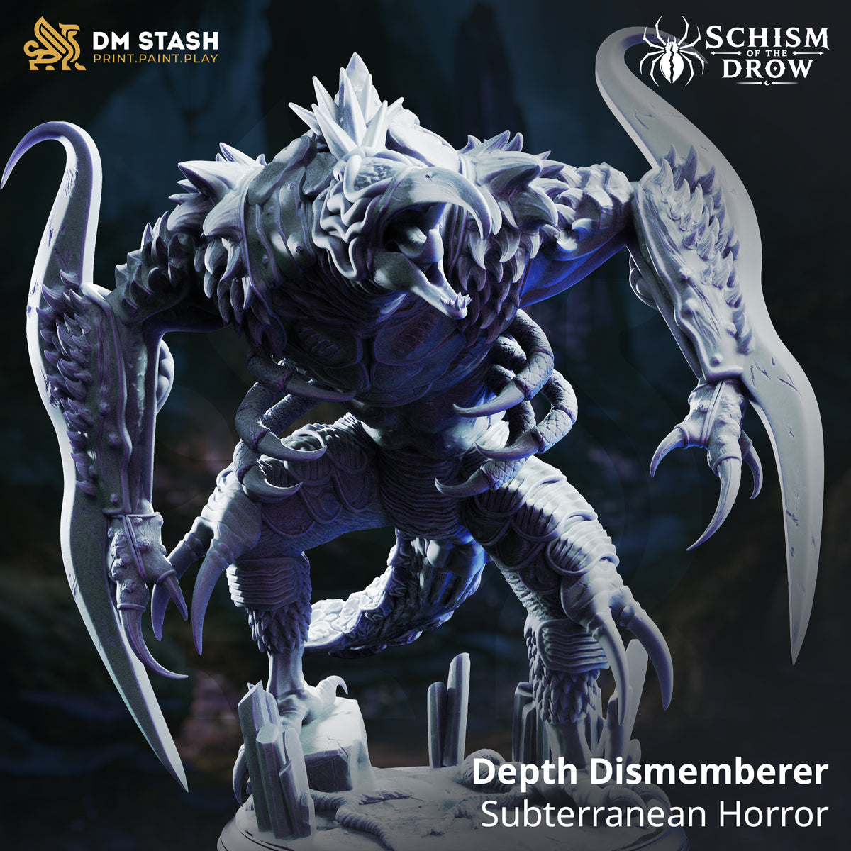 Depth Dismemberer - Subterranean Horror by DM Stash; supplied unpainted in gray resin