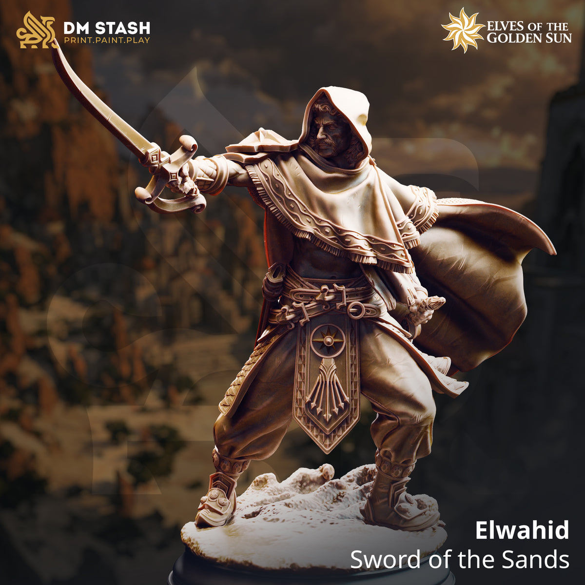 Elwahid - Sword of the Sands by DM Stash; supplied unpainted in gray resin