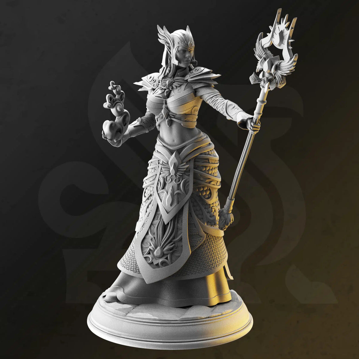 Ferendir Miar – Arch Holder by DM Stash; supplied unpainted in gray resin