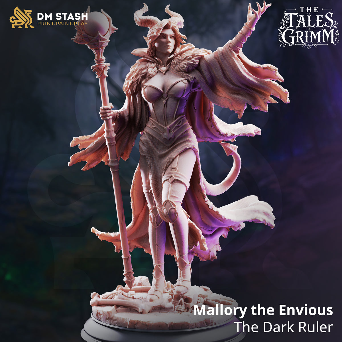 Mallory the Envious - The Dark Ruler by DM Stash; supplied unpainted in gray resin