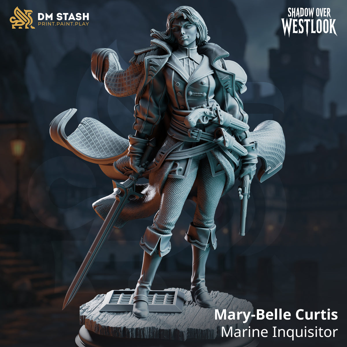Mary-Belle Curtis - Marine Inquisitor by DM Stash; supplied unpainted in gray resin