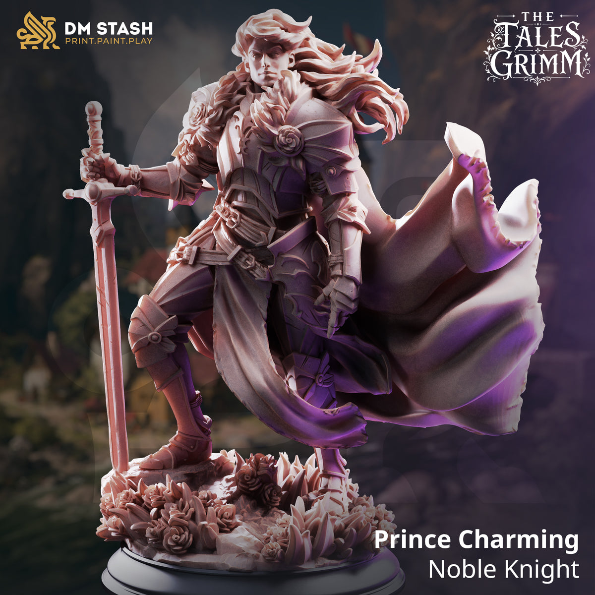 Prince Charming - Noble Knight by DM Stash; supplied unpainted in gray resin