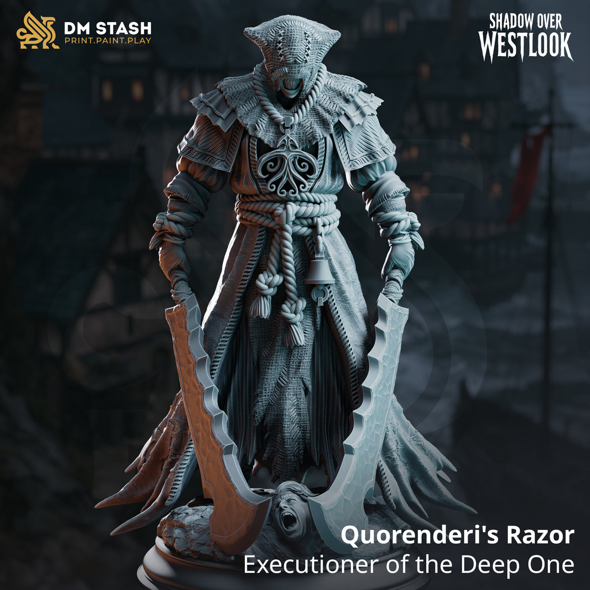 Quorenderi’s Razor - Executioner of the Deep One by DM Stash; supplied unpainted in gray resin