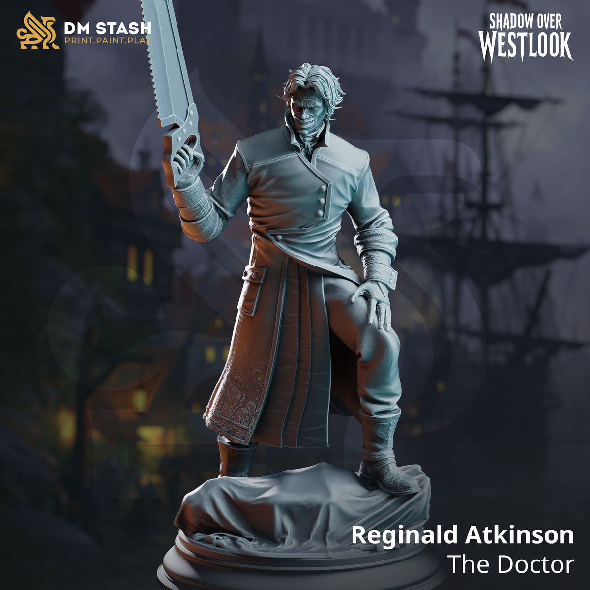 Reginald Atkinson - The Doctor by DM Stash; supplied unpainted in gray resin