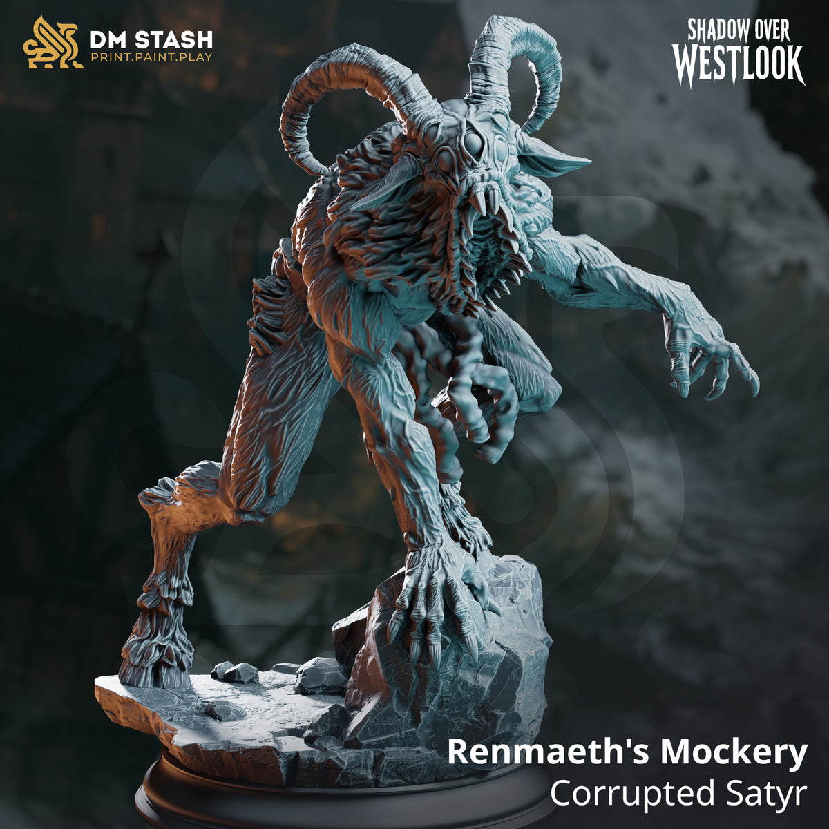 Renmaeth’s Mockery - Corrupted Satyr by DM Stash; supplied unpainted in gray resin