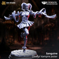 Sanguine – Gleeful Vampire Jester (Masked) by DM Stash; supplied unpainted in gray resin