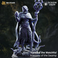 Saratha the Watchful - Priestess of the Swamp by DM Stash; supplied unpainted in gray resin