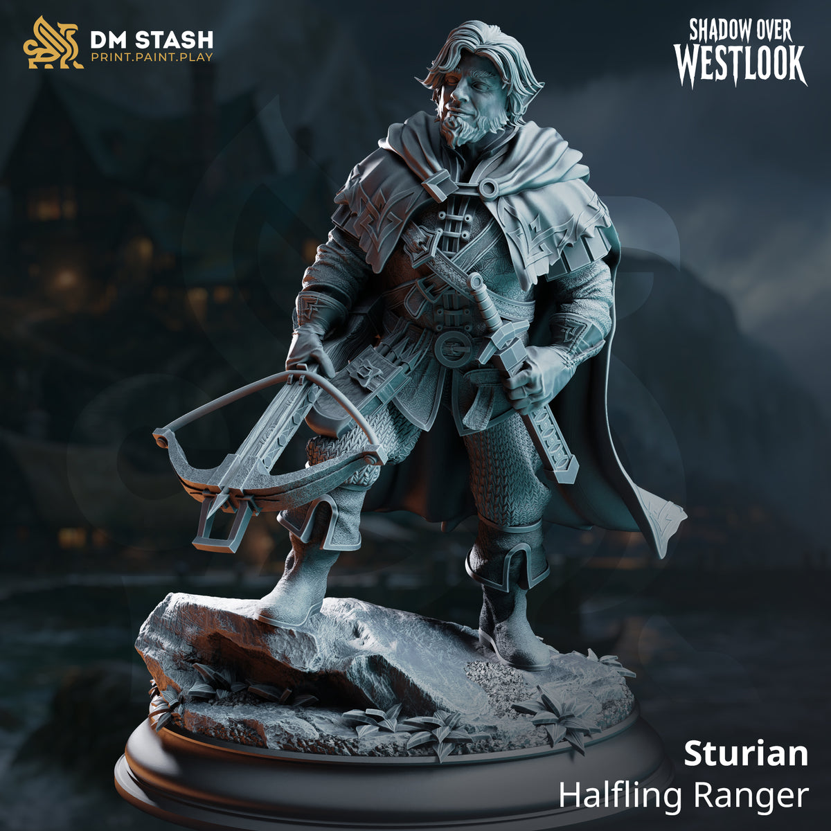 Sturian - Halfling Ranger by DM Stash; supplied unpainted in gray resin