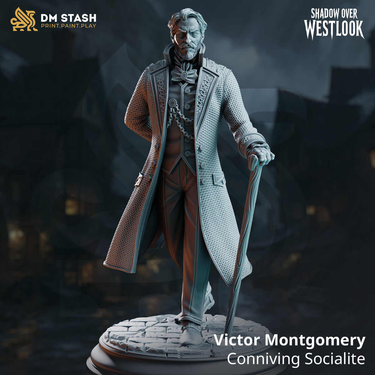 Victor Montgomery - Conniving Socialite by DM Stash; supplied unpainted in gray resin