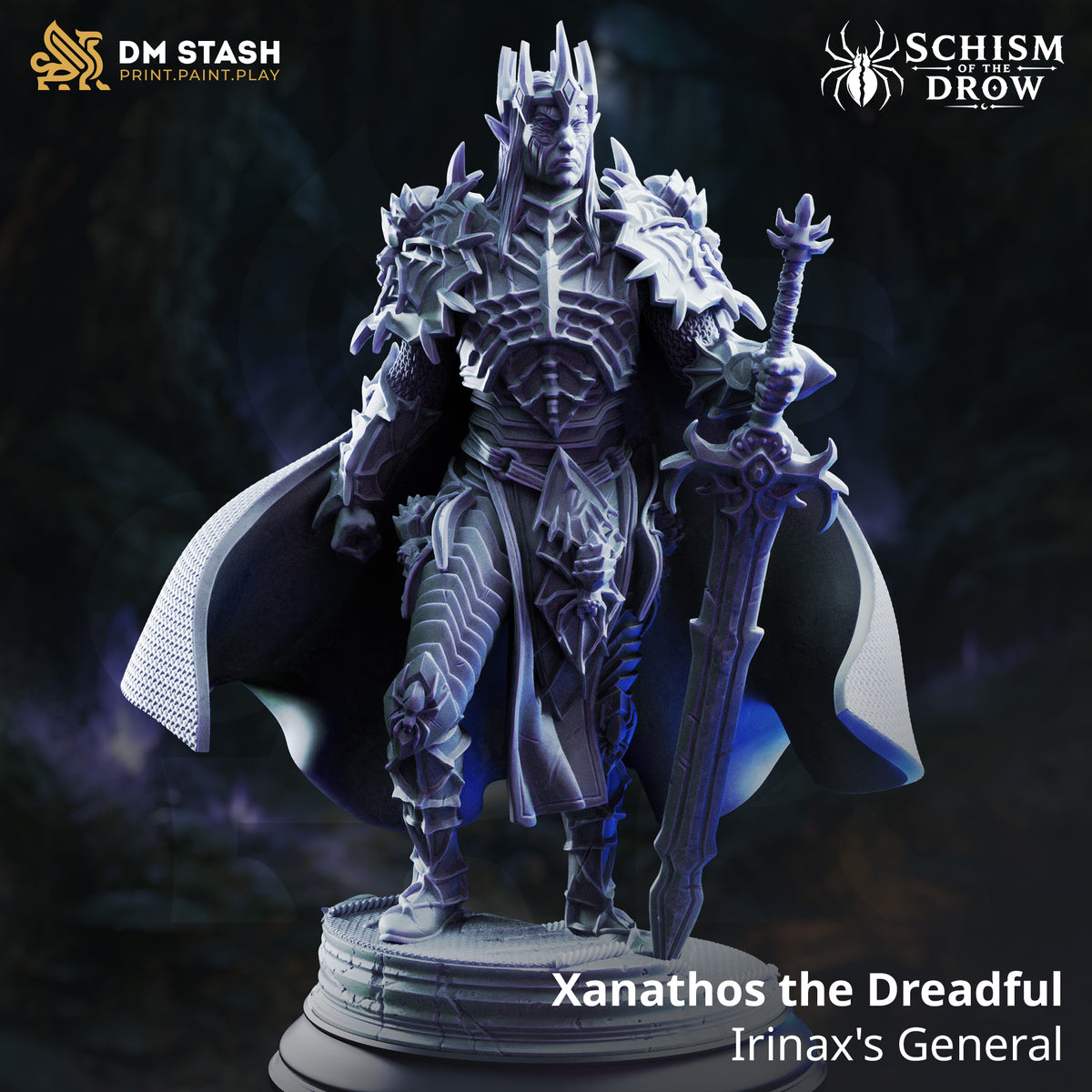 Xanathos the Dreadful - Irinax’s General by DM Stash; supplied unpainted in gray resin