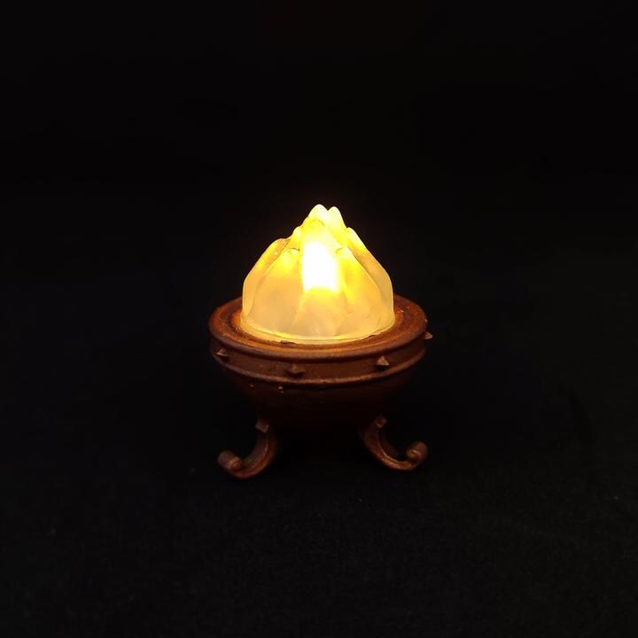 Arcane Flame Brazier — LED Fantasy Tabletop Light (UNPAINTED)