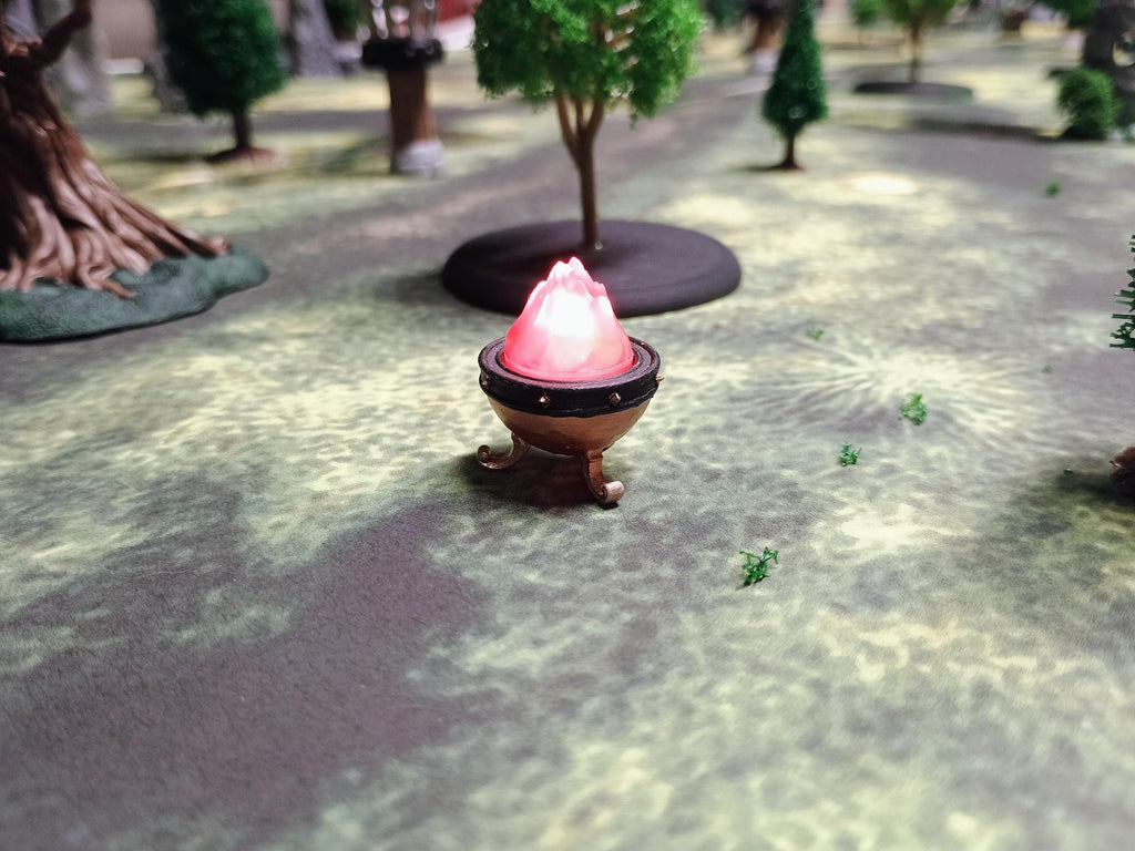 Arcane Flame Brazier — LED Fantasy Tabletop Light (UNPAINTED)