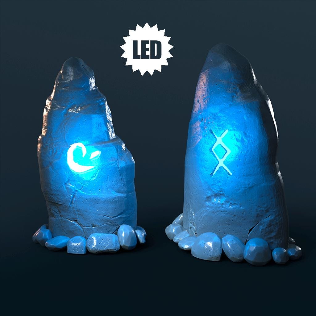 Runestone of Radiance | LED Fantasy Miniatures for DnD & Daggerheart (UNPAINTED)