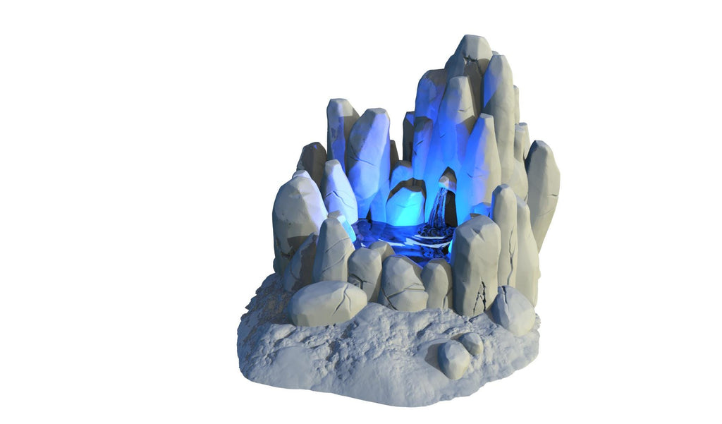 Natural Fountain with LED – Fantasy | 3D Printed Scatter | Tabletop RPG D&D | Daggerheart (UNPAINTED)