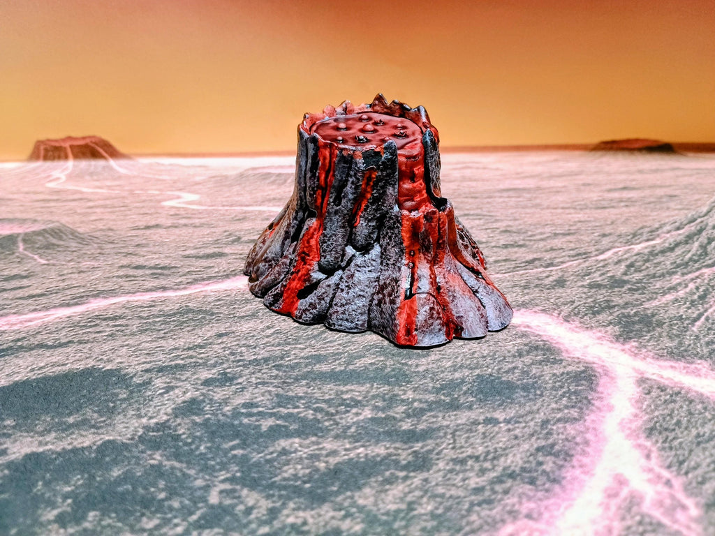 3D Printed Lava Pools with LED – D&D RPG Terrain (Unpainted)