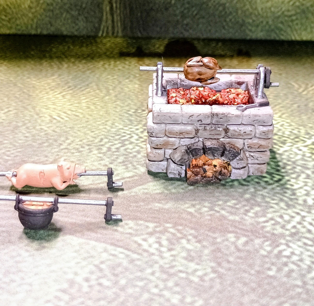3D Printed LED Fire Pit Grill – Unpainted RPG Scenery