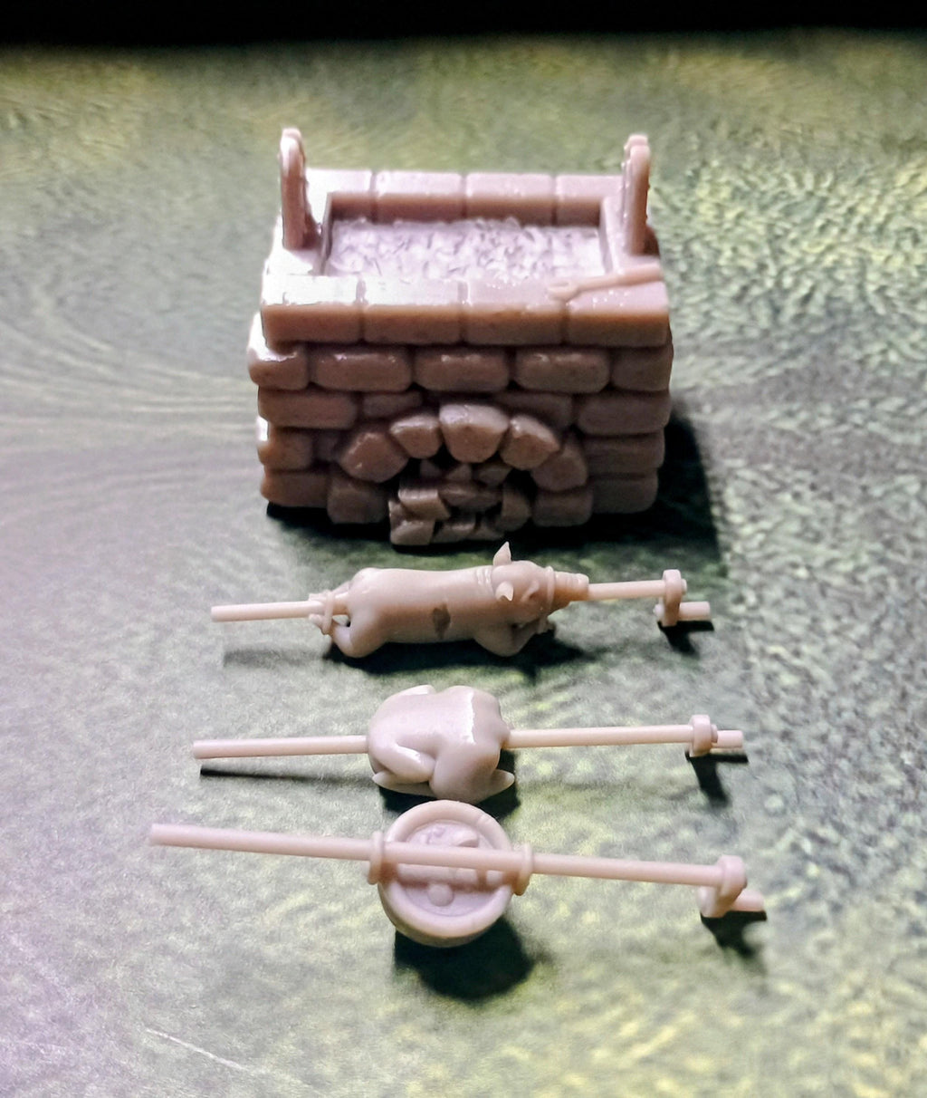 3D Printed LED Fire Pit Grill – Unpainted RPG Scenery