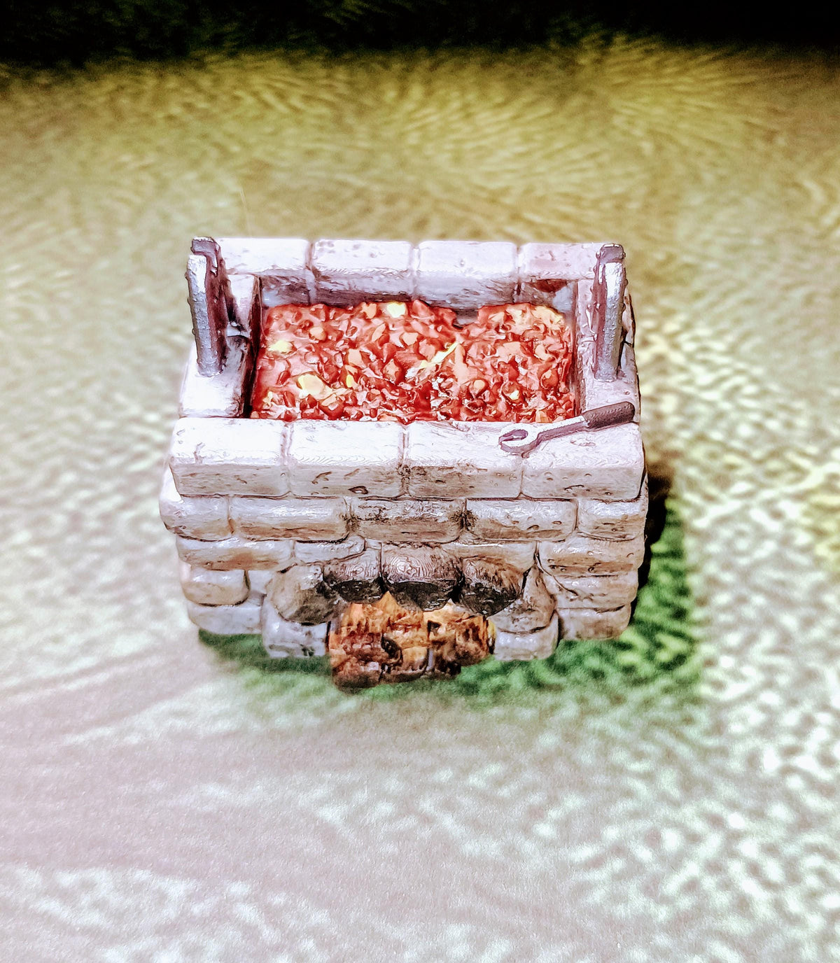 3D Printed LED Fire Pit Grill – Unpainted RPG Scenery