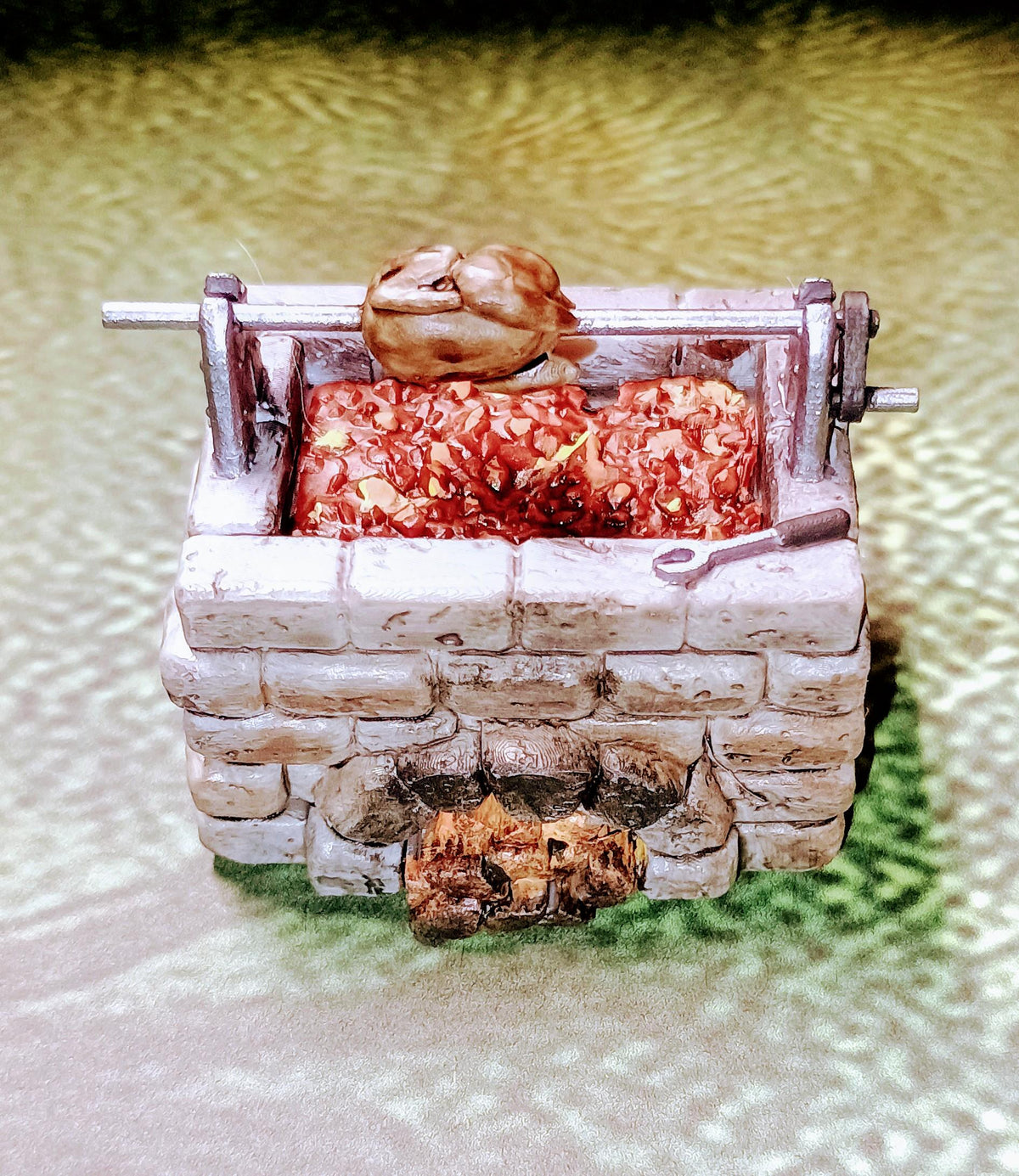 3D Printed LED Fire Pit Grill – Unpainted RPG Scenery
