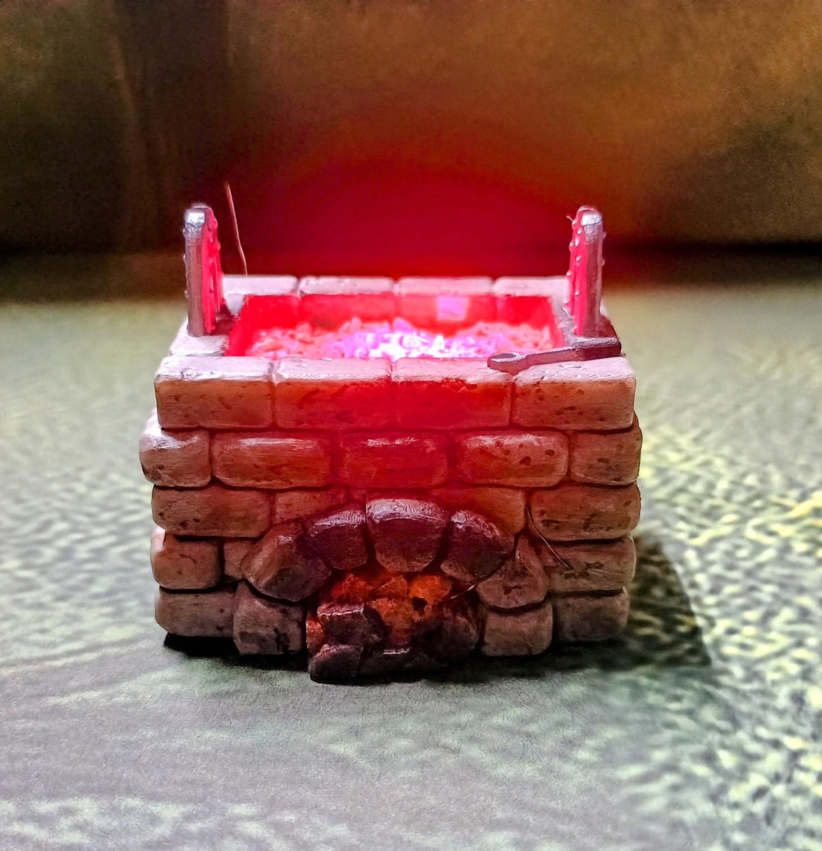 3D Printed LED Fire Pit Grill – Unpainted RPG Scenery