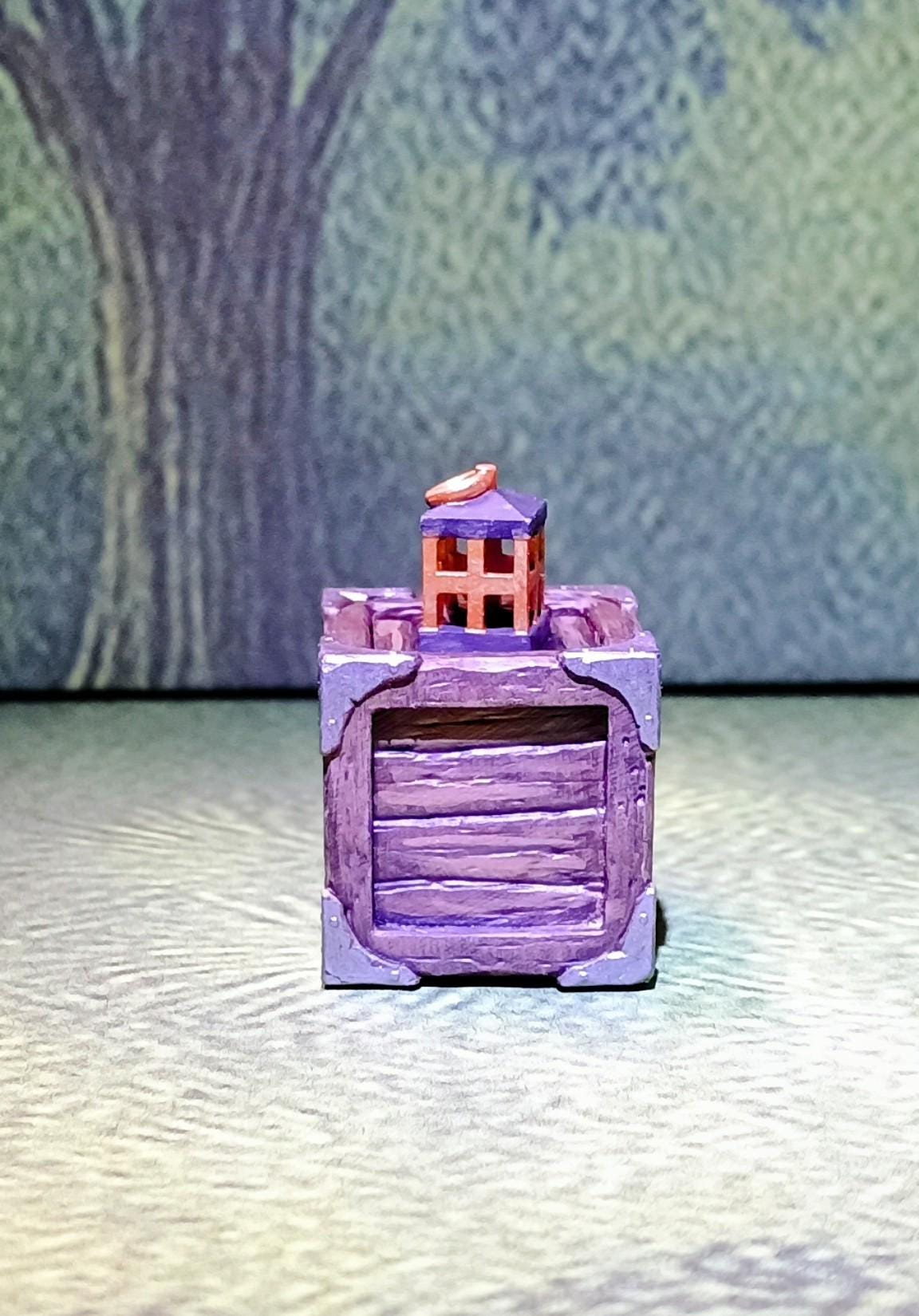 Lantern on a  Crate LED Fantasy Terrain | 3D Printed Scatter | Tabletop RPG DnD Daggerheart (UNPAINTED)