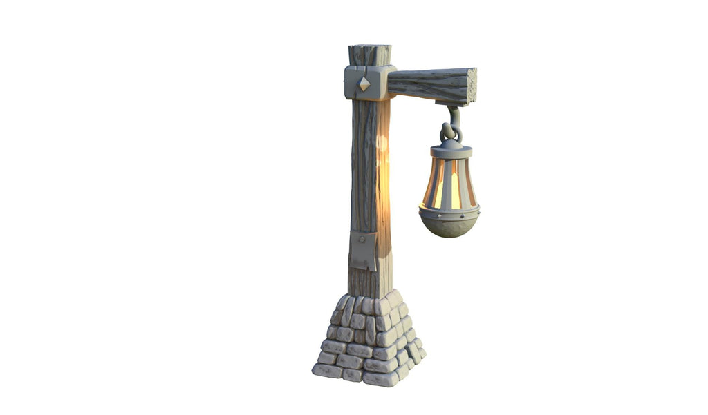 Hanging Brazier Post LED: D&D Daggerheart Terrain Prop (UNPAINTED)