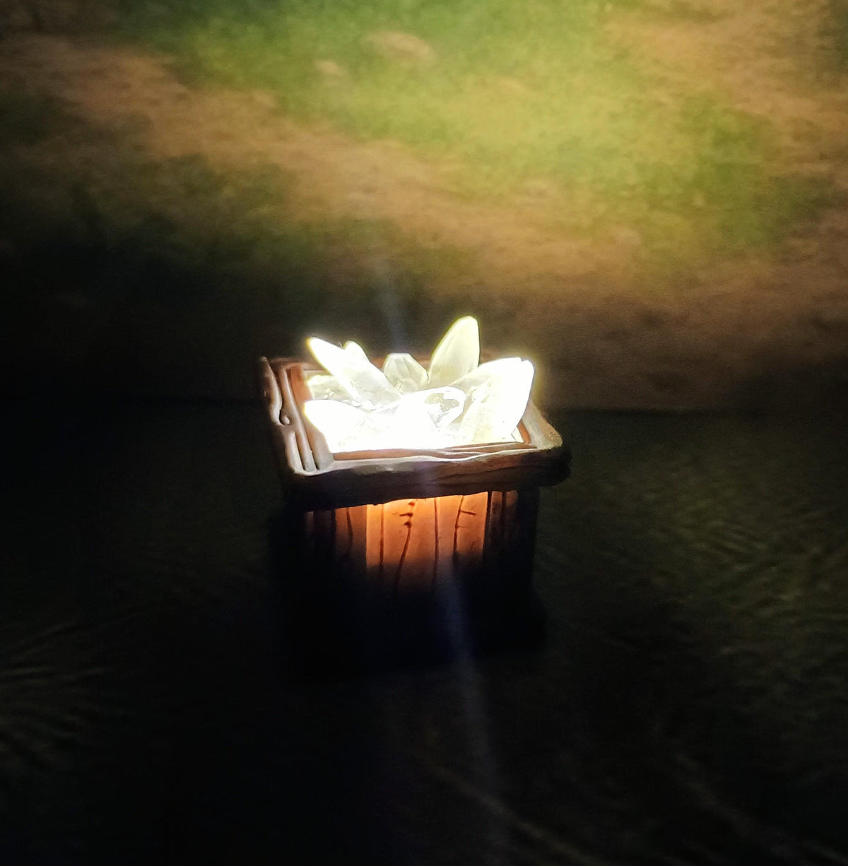 Crate of Crystals LED Fantasy Terrain | 3D Printed Scatter | Tabletop RPG DnD Daggerheart (UNPAINTED)