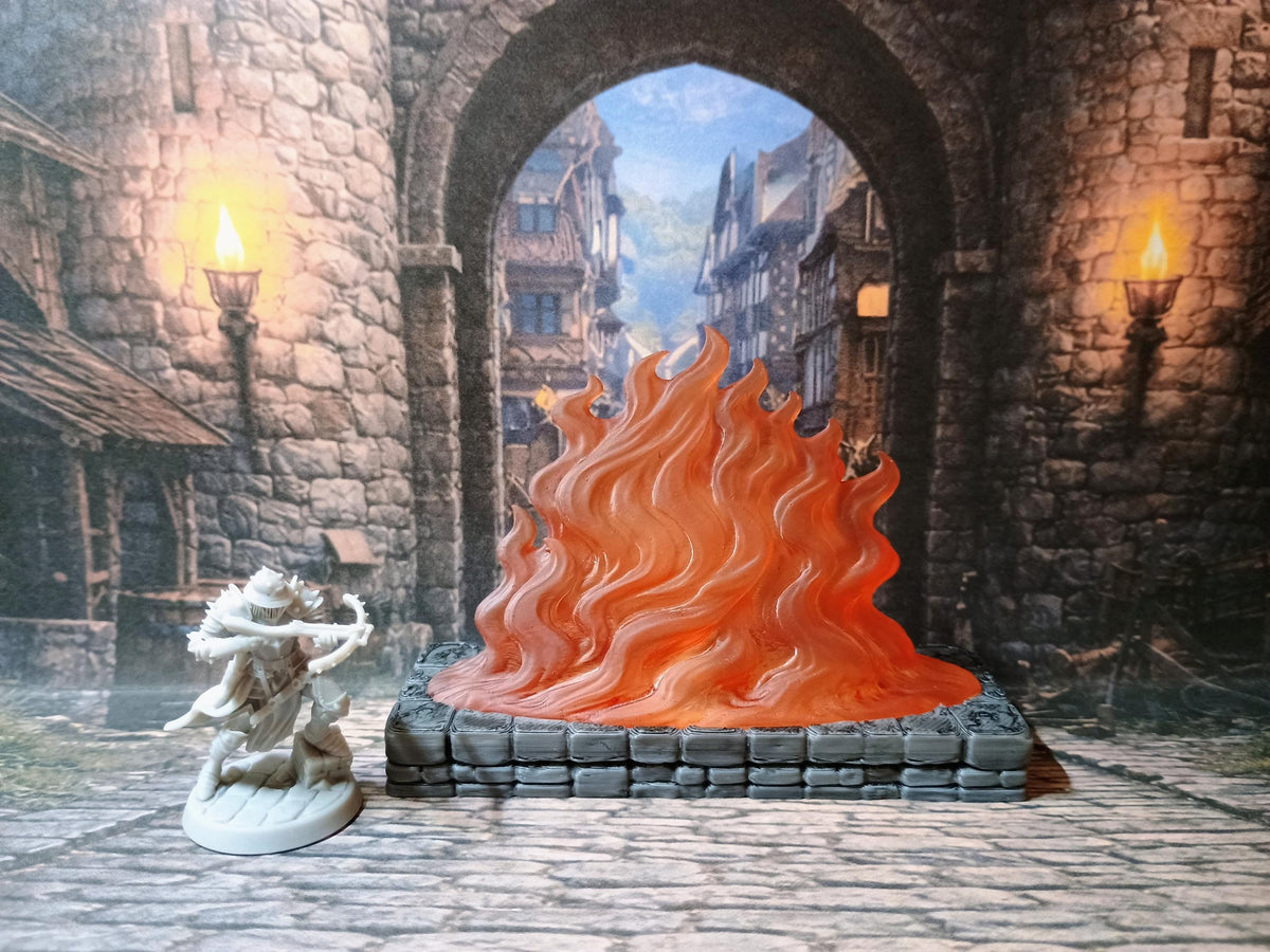 Firewall LED Fantasy Terrain | 3D Printed Scatter | Tabletop RPG DnD Daggerheart (UNPAINTED)