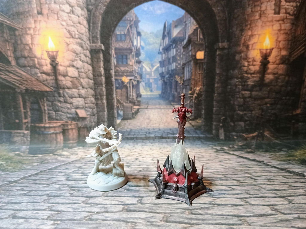 Cursed Sword LED Fantasy Terrain | 3D Printed Scatter | Tabletop RPG DnD Daggerheart (UNPAINTED)