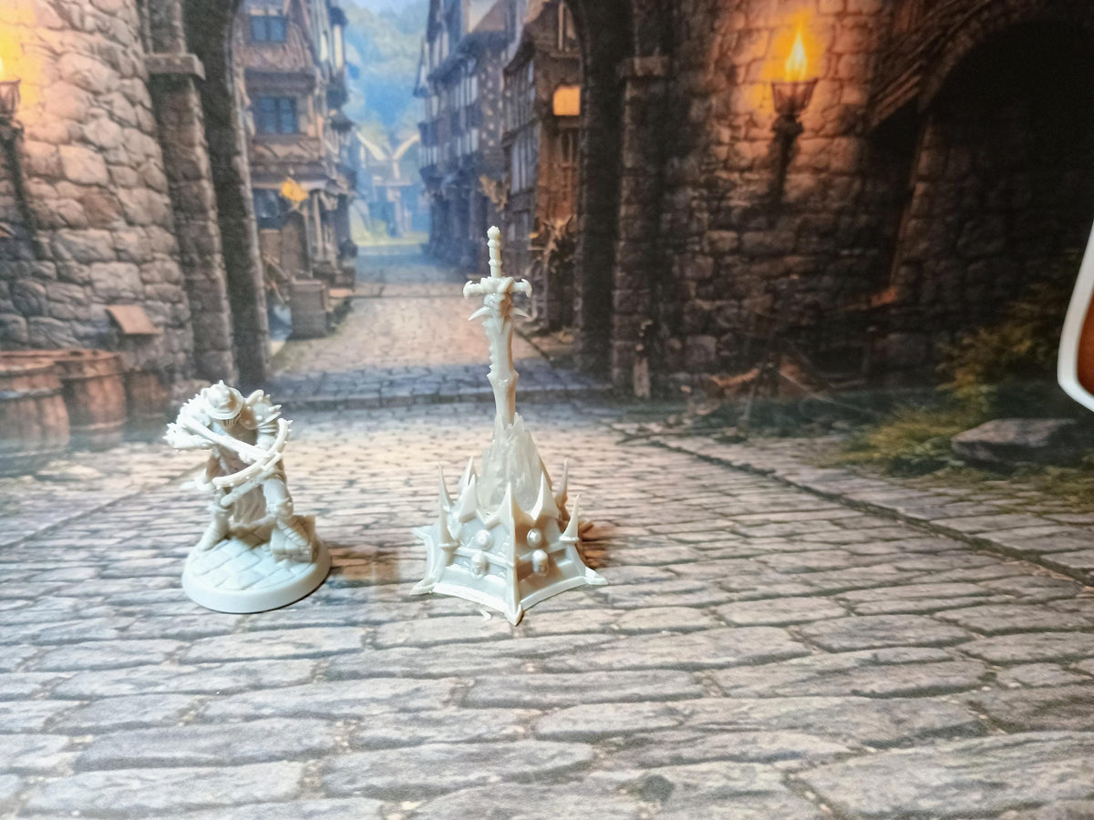 Cursed Sword LED Fantasy Terrain | 3D Printed Scatter | Tabletop RPG DnD Daggerheart (UNPAINTED)