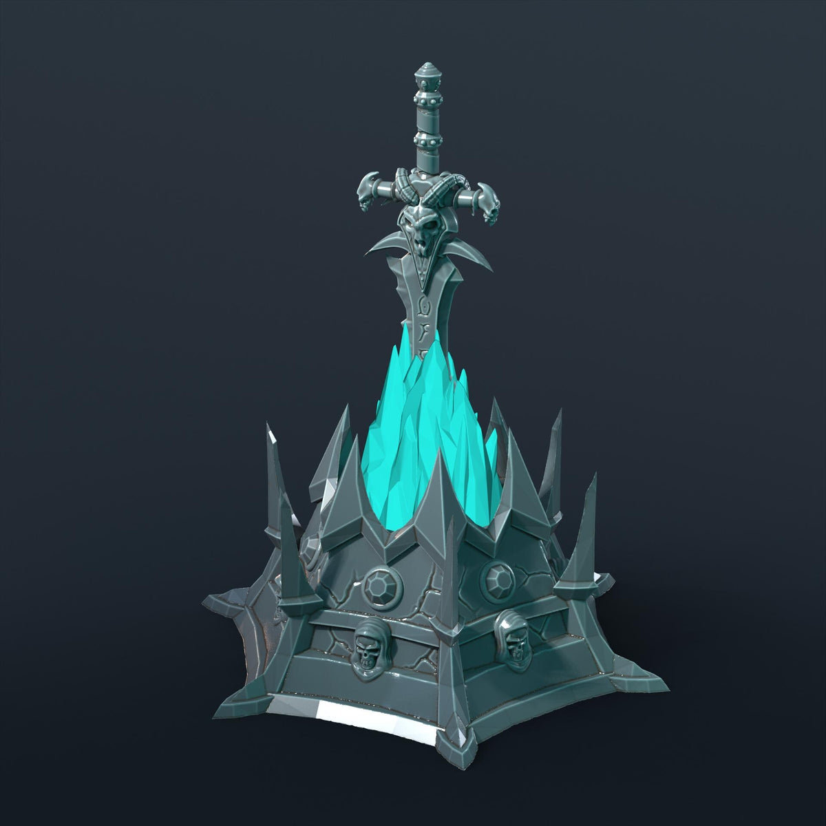 Cursed Sword LED Fantasy Terrain | 3D Printed Scatter | Tabletop RPG DnD Daggerheart (UNPAINTED)