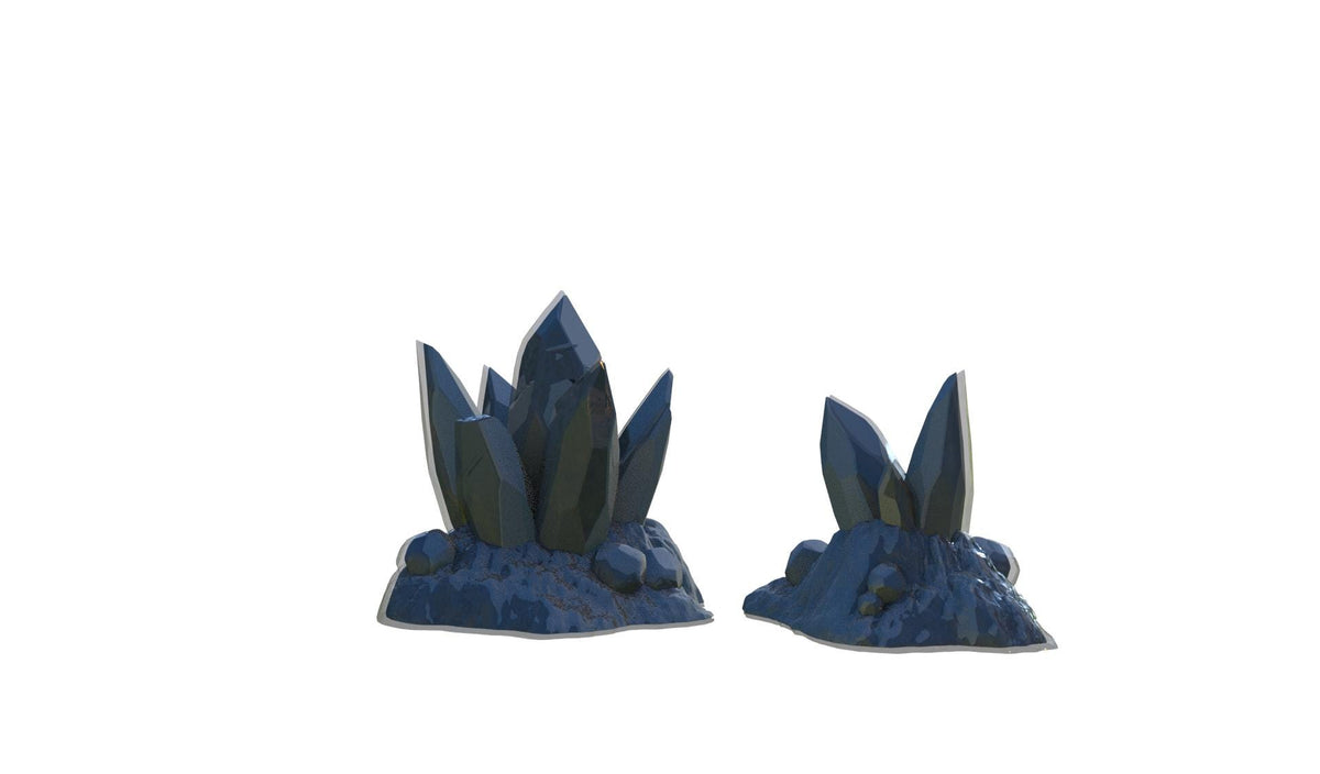 Crystal Ore set LED Fantasy Terrain | 3D Printed Scatter | Tabletop RPG DnD Daggerheart (UNPAINTED)