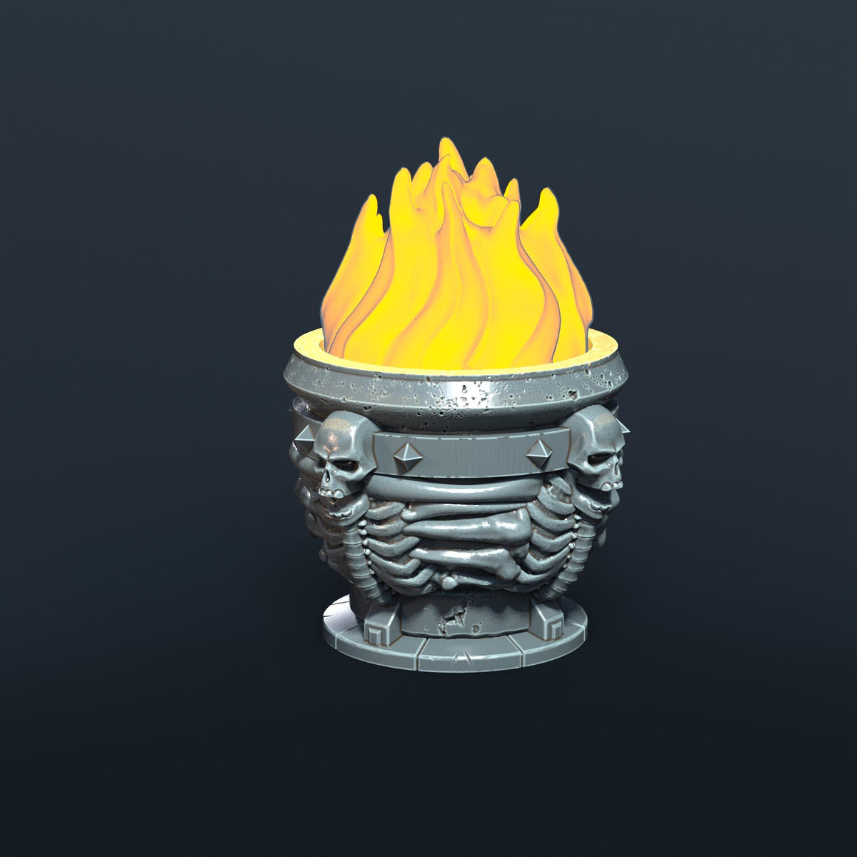 Skeleton Brazier with LED – Fantasy | 3D Printed Scatter | Tabletop RPG D&D | Daggerheart (UNPAINTED)