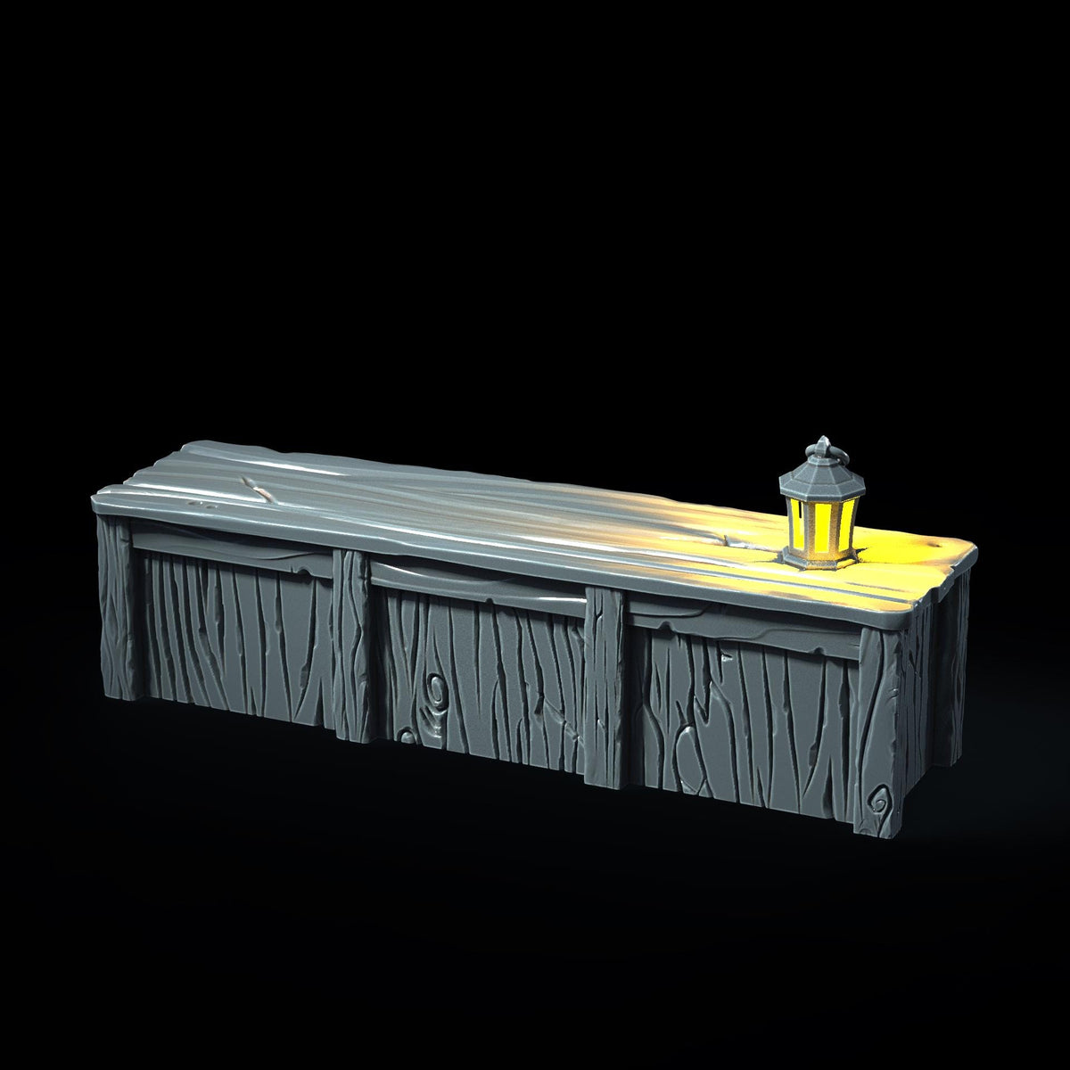Bar Counter with LED – Fantasy | 3D Printed Scatter | Tabletop RPG D&D | Daggerheart (UNPAINTED)