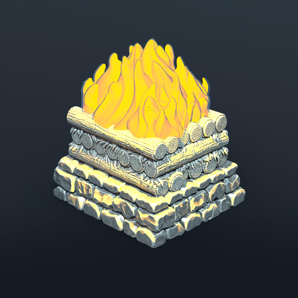 Beacon set LED – Fantasy | 3D Printed Scatter | Tabletop RPG D&D | Daggerheart (UNPAINTED)