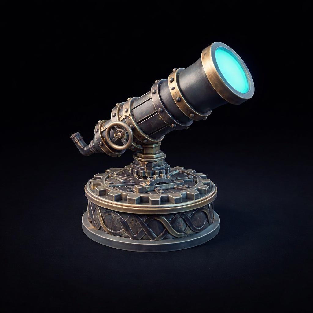 Astronomer's Telescope with LED – Fantasy | 3D Printed Scatter | Tabletop RPG D&D | Daggerheart (UNPAINTED)