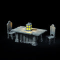 Table with chairs  LED – Fantasy | 3D Printed Scatter | Tabletop RPG D&D | Daggerheart (UNPAINTED)