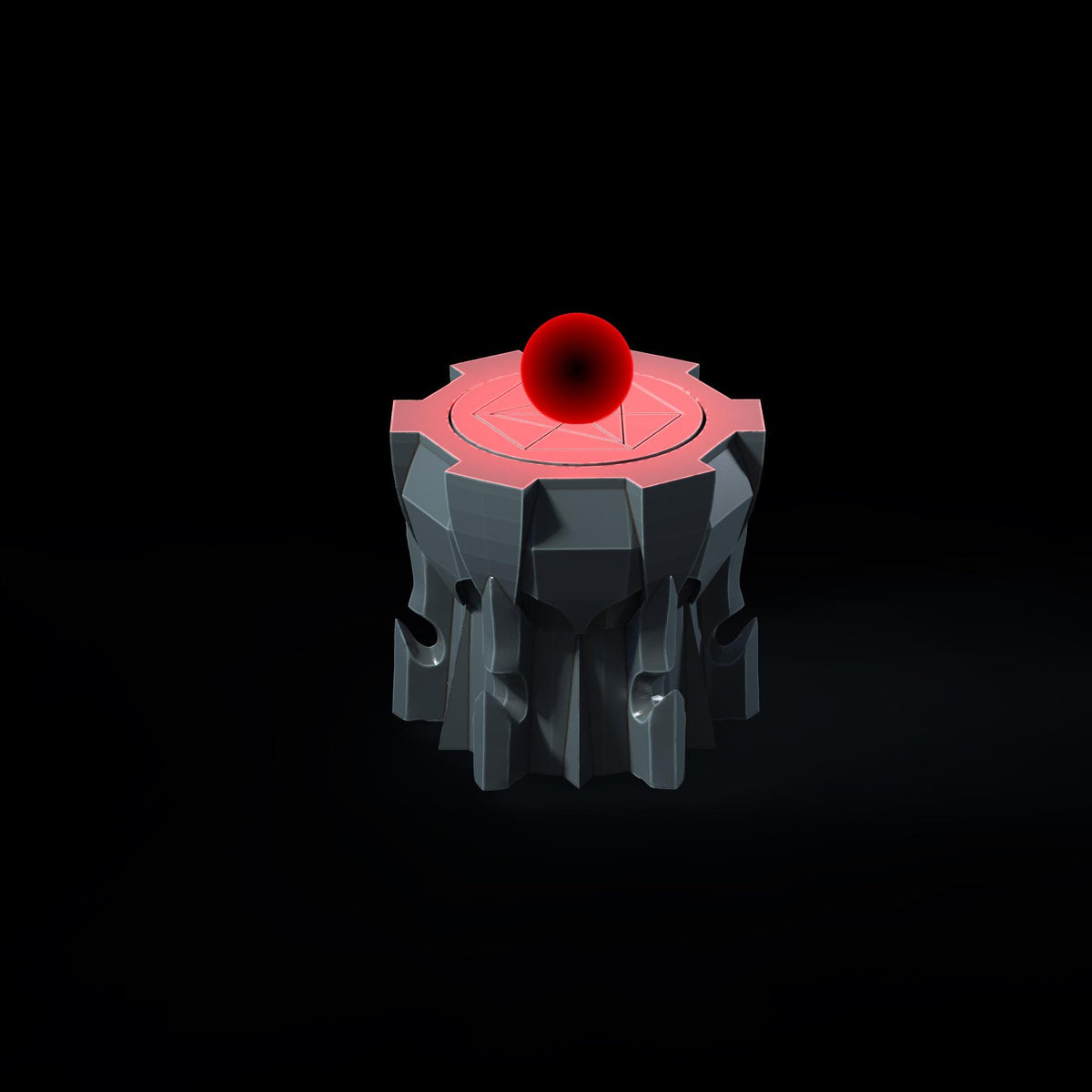 Dark Seer Stone LED – Fantasy | 3D Printed Scatter | Tabletop RPG D&D | Daggerheart (UNPAINTED)