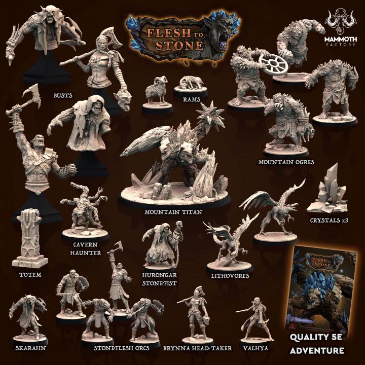 Mammoth Factory Flesh to Stone | Tabletop RPG D&D | Daggerheart (UNPAINTED)