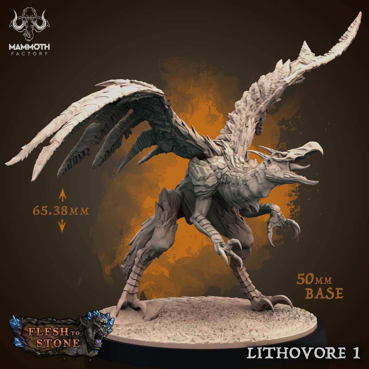Mammoth Factory Flesh to Stone | Tabletop RPG D&D | Daggerheart (UNPAINTED)