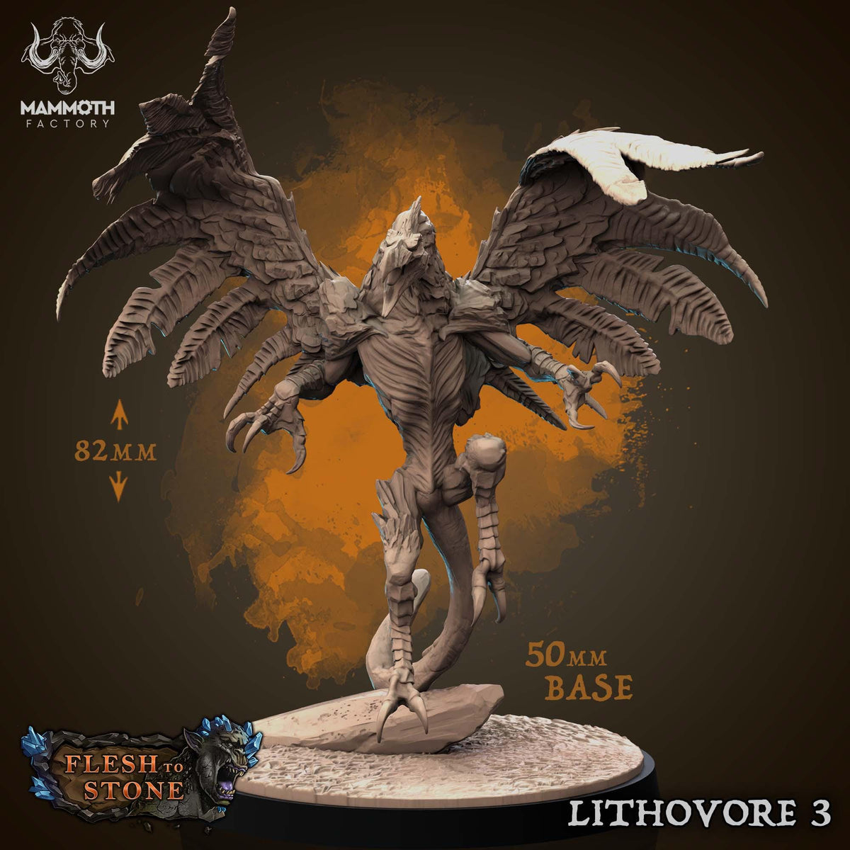 Mammoth Factory Flesh to Stone | Tabletop RPG D&D | Daggerheart (UNPAINTED)