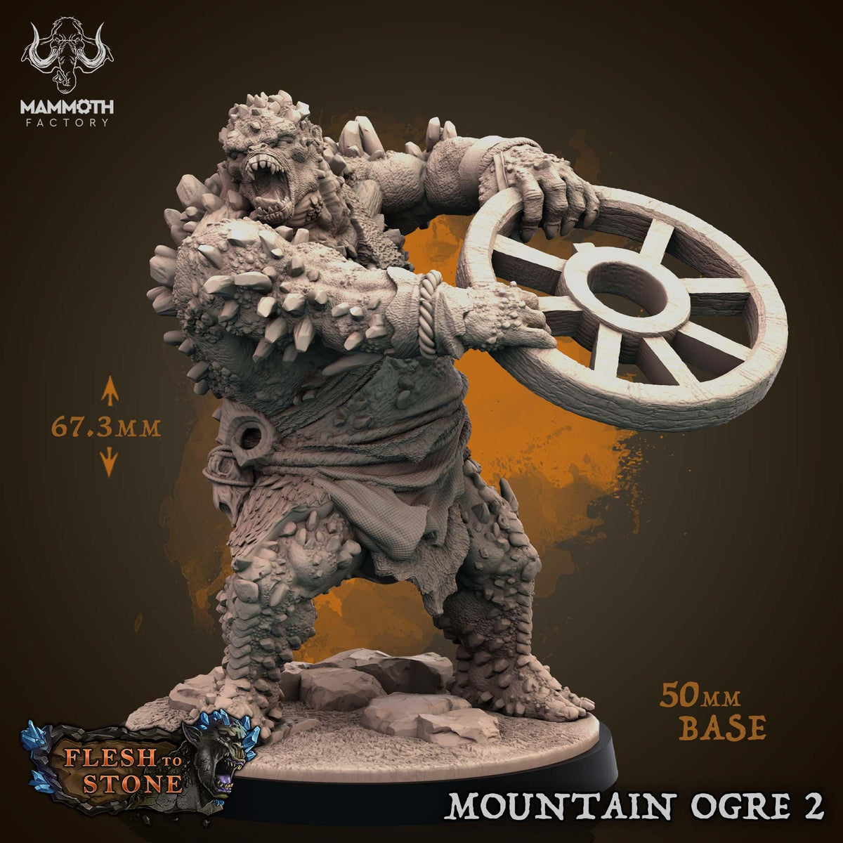 Mammoth Factory Flesh to Stone | Tabletop RPG D&D | Daggerheart (UNPAINTED)