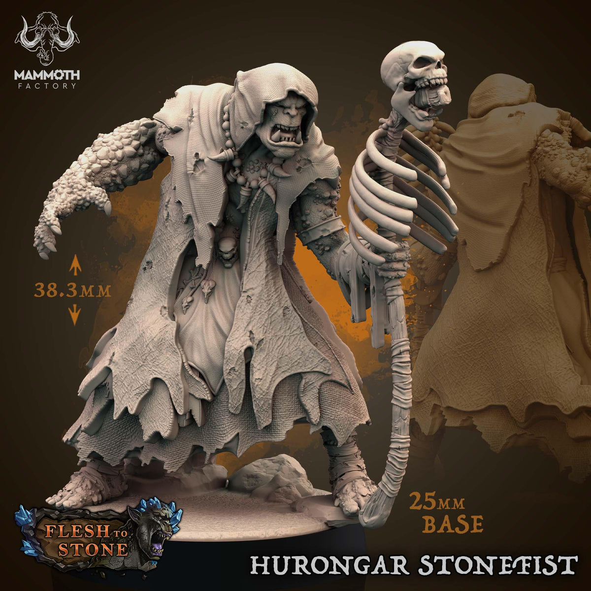 Mammoth Factory Flesh to Stone | Tabletop RPG D&D | Daggerheart (UNPAINTED)