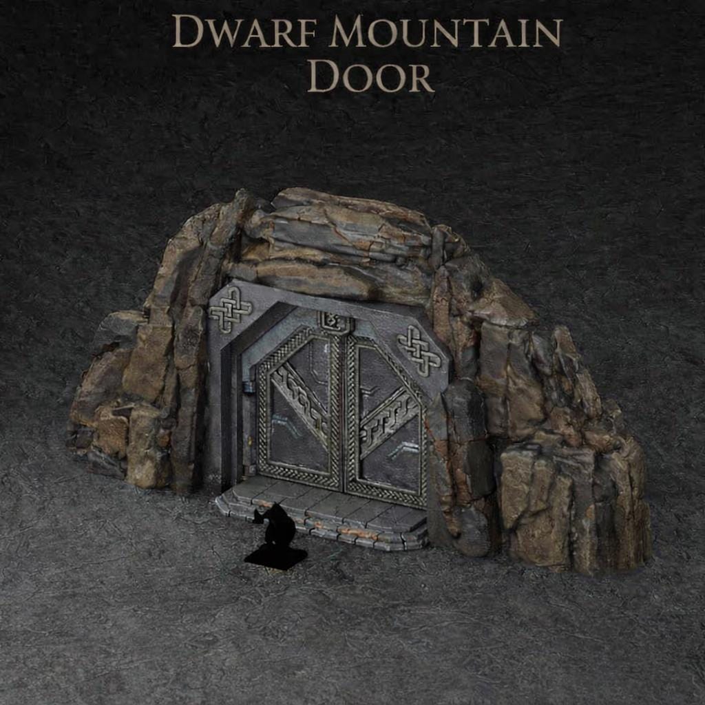 The Karak Azgara Dwarf Mountain Door | 3D Printed Scatter | Tabletop RPG D&D | Daggerheart (UNPAINTED)