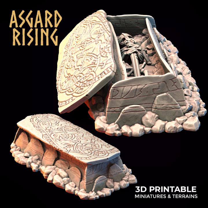 Ancient Grave Terrain – Gothic RPG Scatter | DnD, Daggerheart Terrain | 32mm Tabletop Scenery | Unpainted Resin