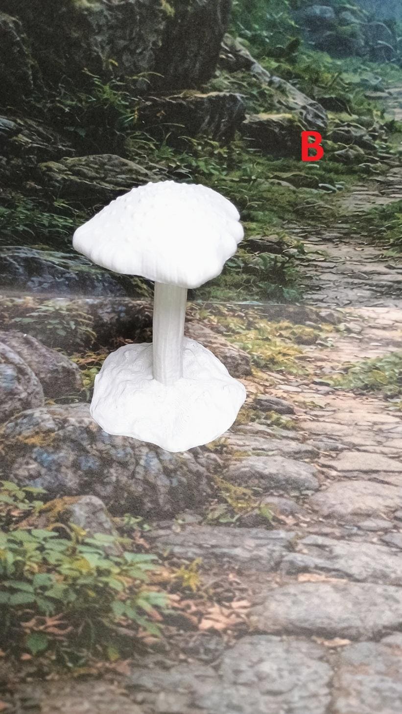 Giant Mushroom Terrain Set – LED Fantasy Scatter for D&D, RPG (Unpainted)